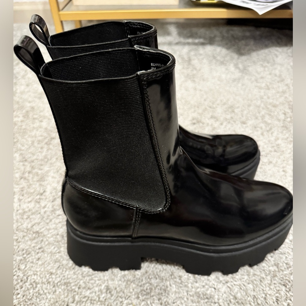Open Edit (Nordstrom brand) black platform boots/booties